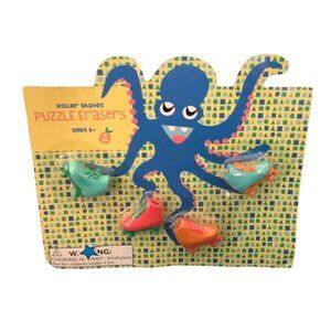 Roller Skates Puzzle Erasers Set Ages 5+